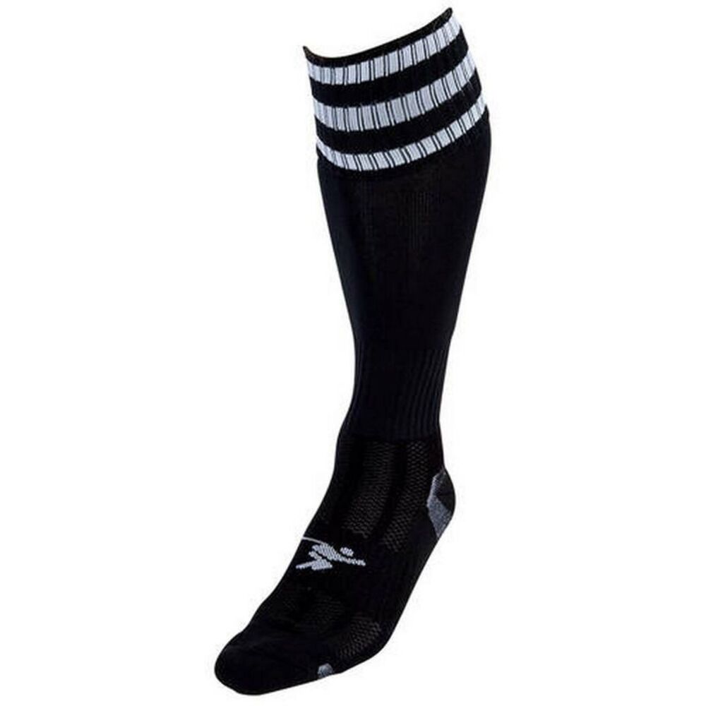 Precision Childrens/Kids 3 Stripe Pro Soccer Socks / Black/White